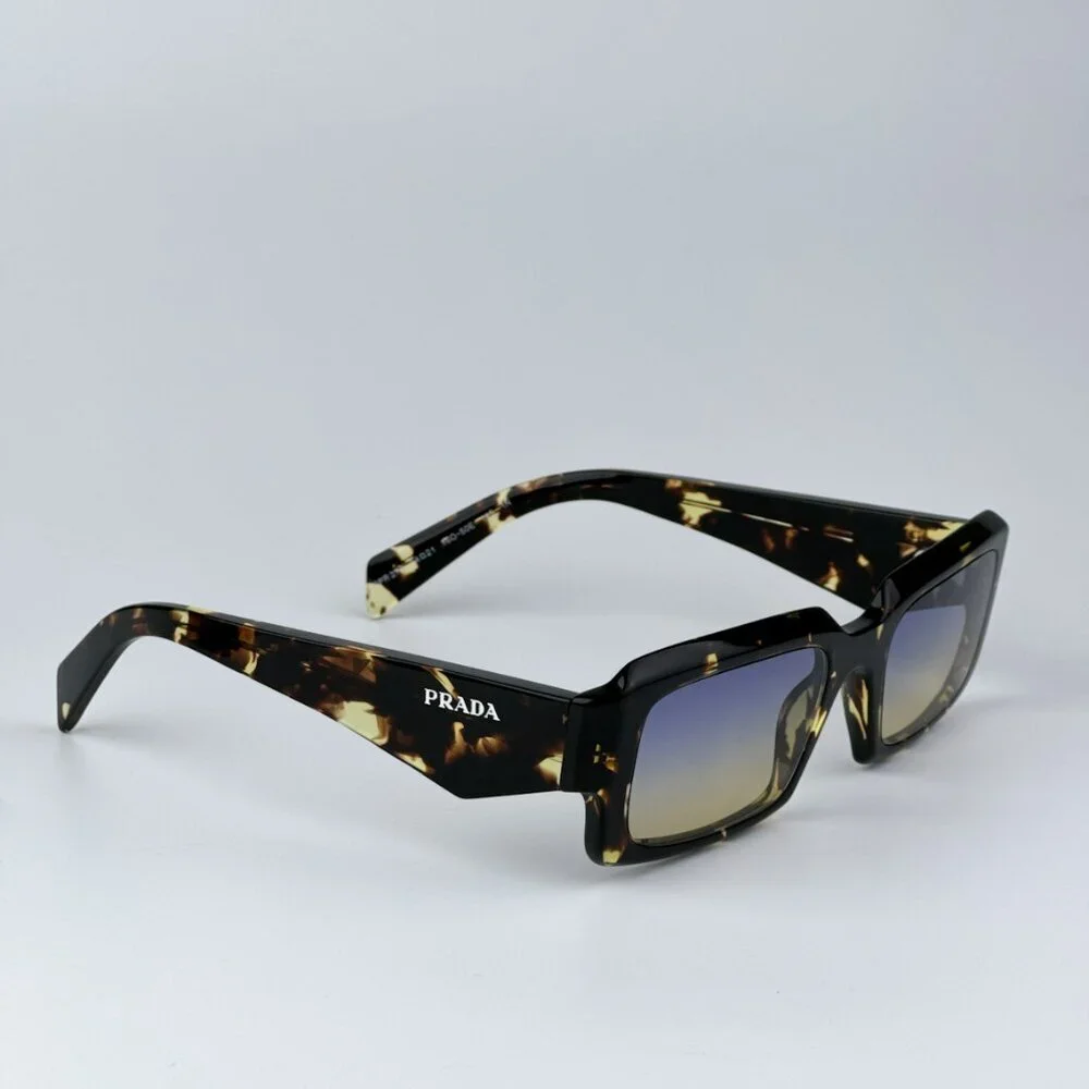 Prada PR27ZS 16O50E BRAND NEW Sunglasses Black Tortoise Gradient Yellow Unisex